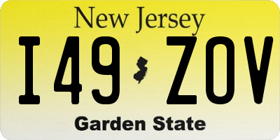 NJ license plate I49ZOV