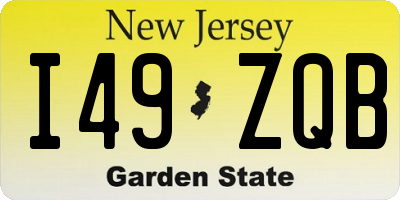 NJ license plate I49ZQB
