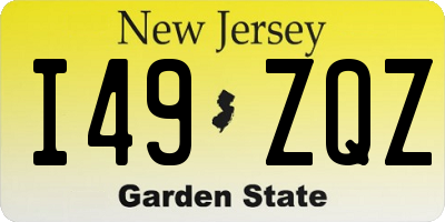 NJ license plate I49ZQZ