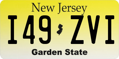 NJ license plate I49ZVI