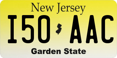 NJ license plate I50AAC