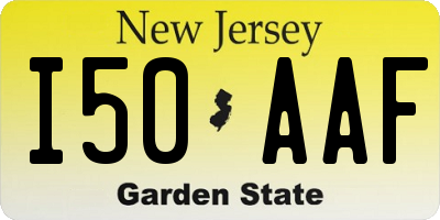 NJ license plate I50AAF
