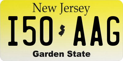NJ license plate I50AAG