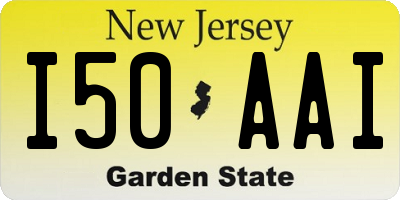 NJ license plate I50AAI