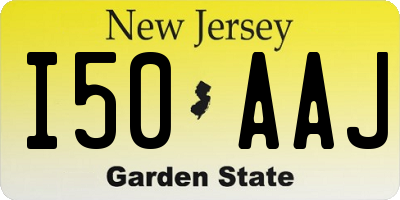 NJ license plate I50AAJ