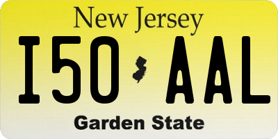 NJ license plate I50AAL