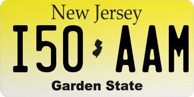 NJ license plate I50AAM
