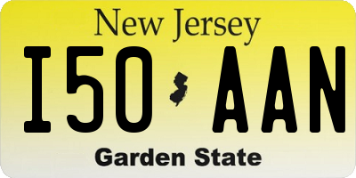 NJ license plate I50AAN