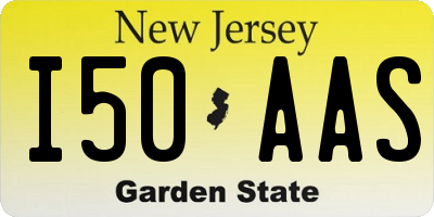 NJ license plate I50AAS
