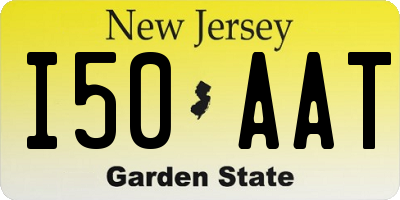 NJ license plate I50AAT