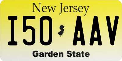NJ license plate I50AAV