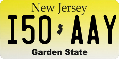 NJ license plate I50AAY