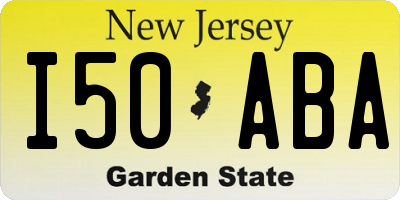 NJ license plate I50ABA
