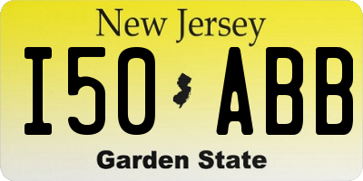 NJ license plate I50ABB