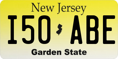 NJ license plate I50ABE