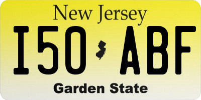 NJ license plate I50ABF