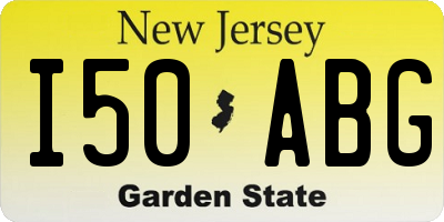 NJ license plate I50ABG