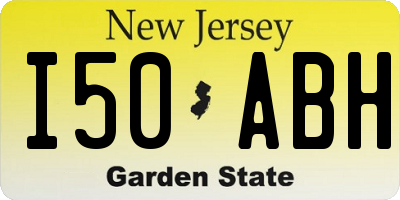 NJ license plate I50ABH