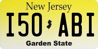 NJ license plate I50ABI