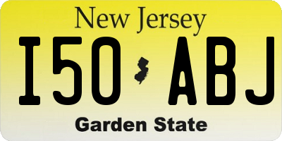 NJ license plate I50ABJ