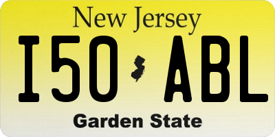NJ license plate I50ABL