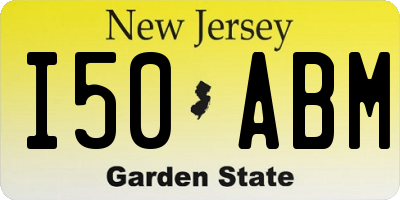 NJ license plate I50ABM