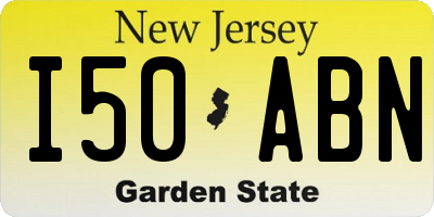NJ license plate I50ABN