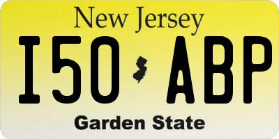 NJ license plate I50ABP