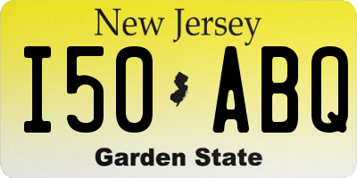 NJ license plate I50ABQ