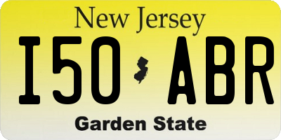NJ license plate I50ABR