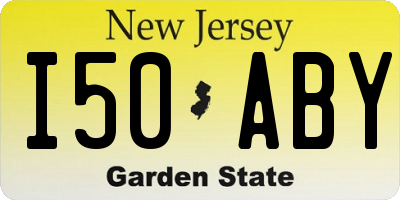 NJ license plate I50ABY