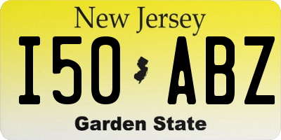 NJ license plate I50ABZ
