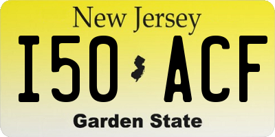 NJ license plate I50ACF