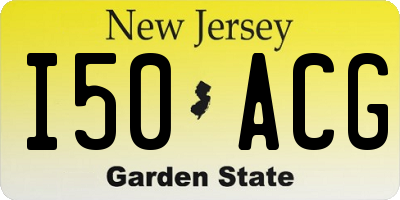 NJ license plate I50ACG
