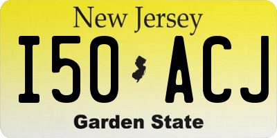 NJ license plate I50ACJ