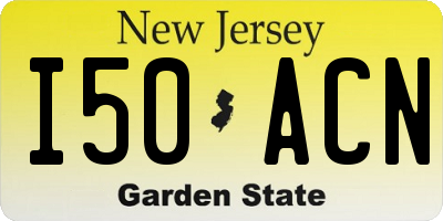 NJ license plate I50ACN