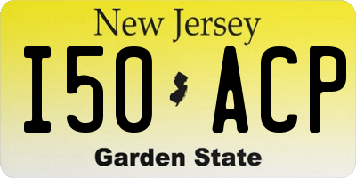 NJ license plate I50ACP