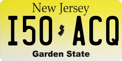 NJ license plate I50ACQ