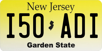NJ license plate I50ADI