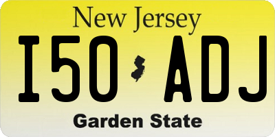 NJ license plate I50ADJ
