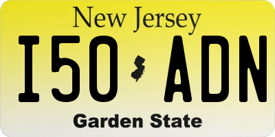 NJ license plate I50ADN