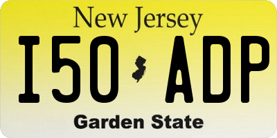 NJ license plate I50ADP