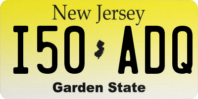 NJ license plate I50ADQ