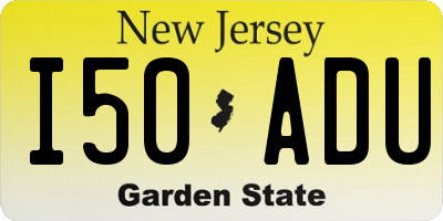 NJ license plate I50ADU