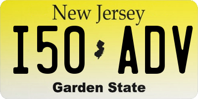 NJ license plate I50ADV