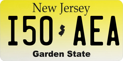 NJ license plate I50AEA
