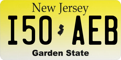 NJ license plate I50AEB