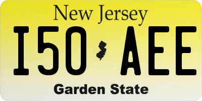 NJ license plate I50AEE