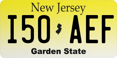 NJ license plate I50AEF