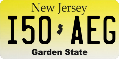 NJ license plate I50AEG